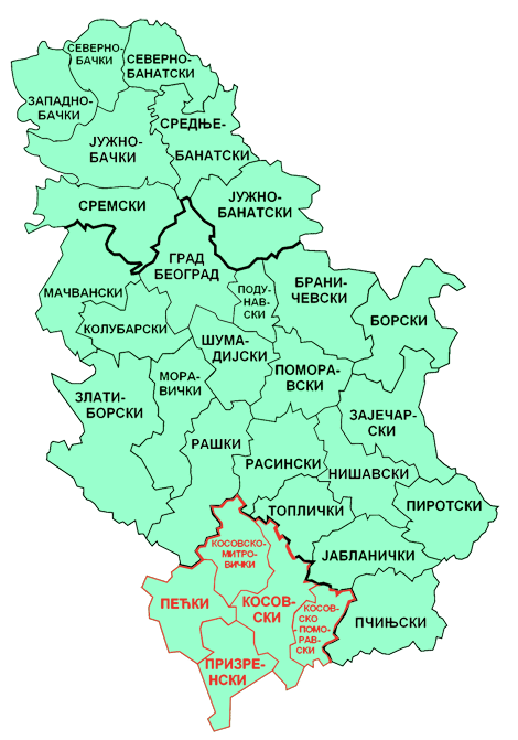 Oblasti Srbije